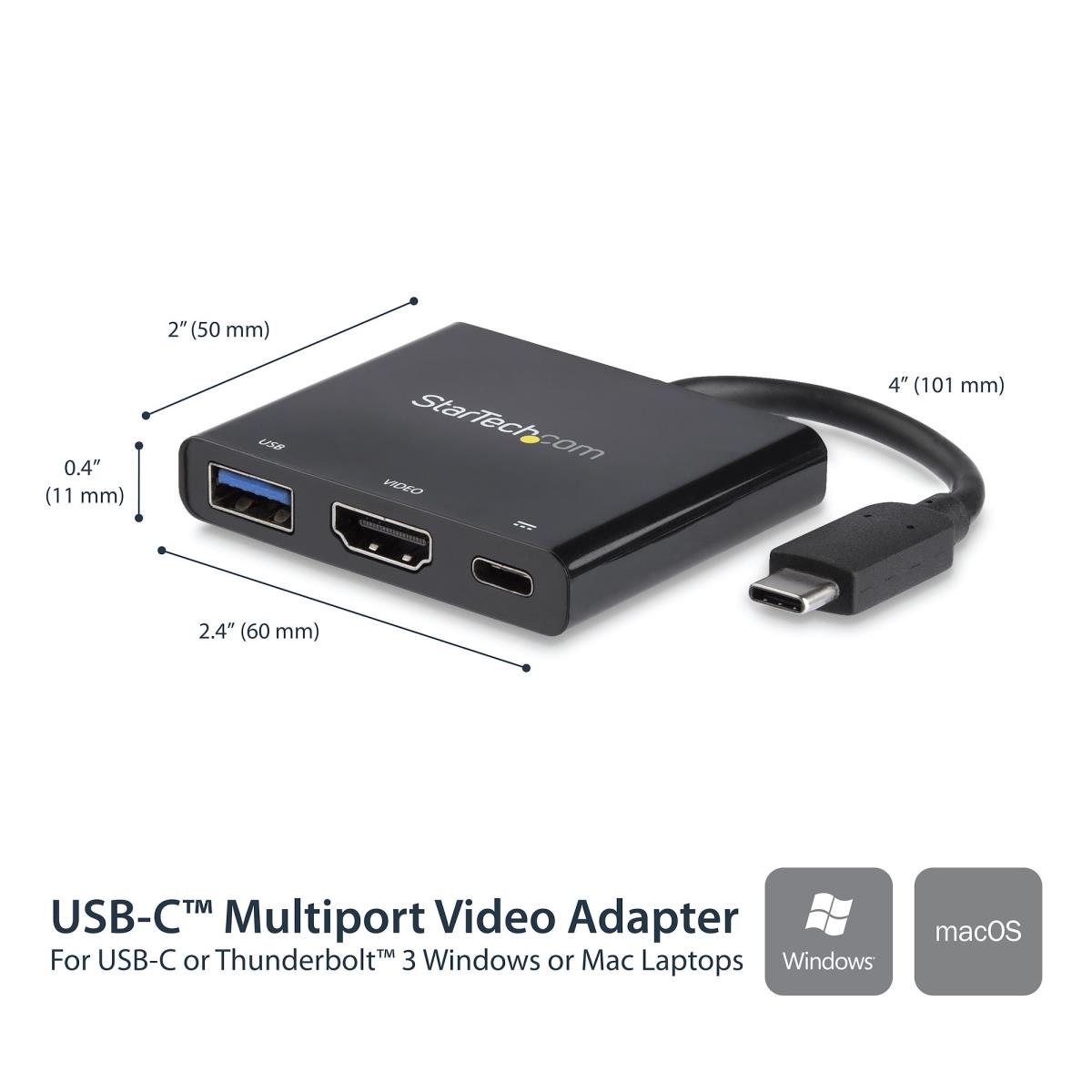 USB Type-c To Hdmi Adapter Pd&USB Port-USB-c 4k Adapter