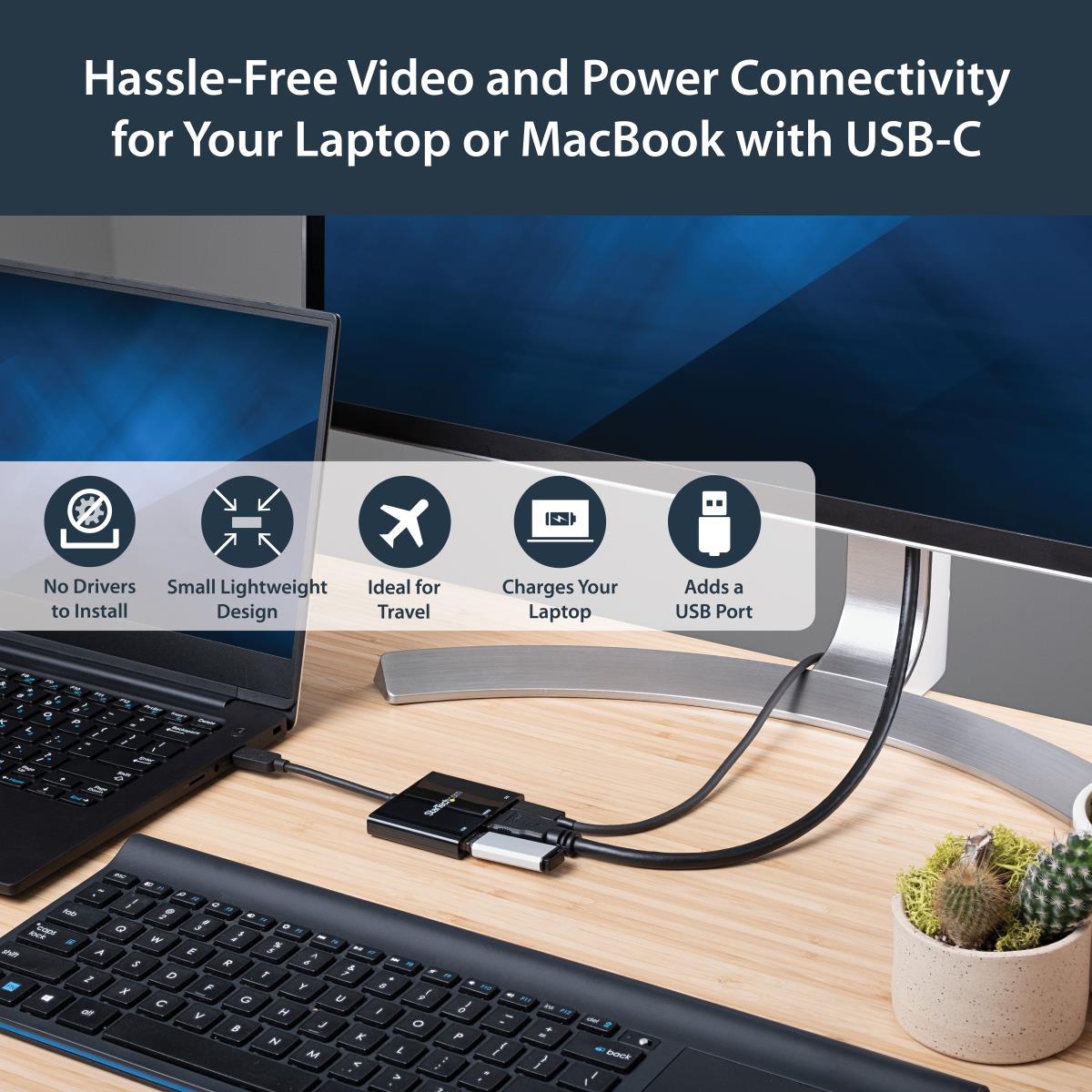 USB Type-c To Hdmi Adapter Pd&USB Port-USB-c 4k Adapter