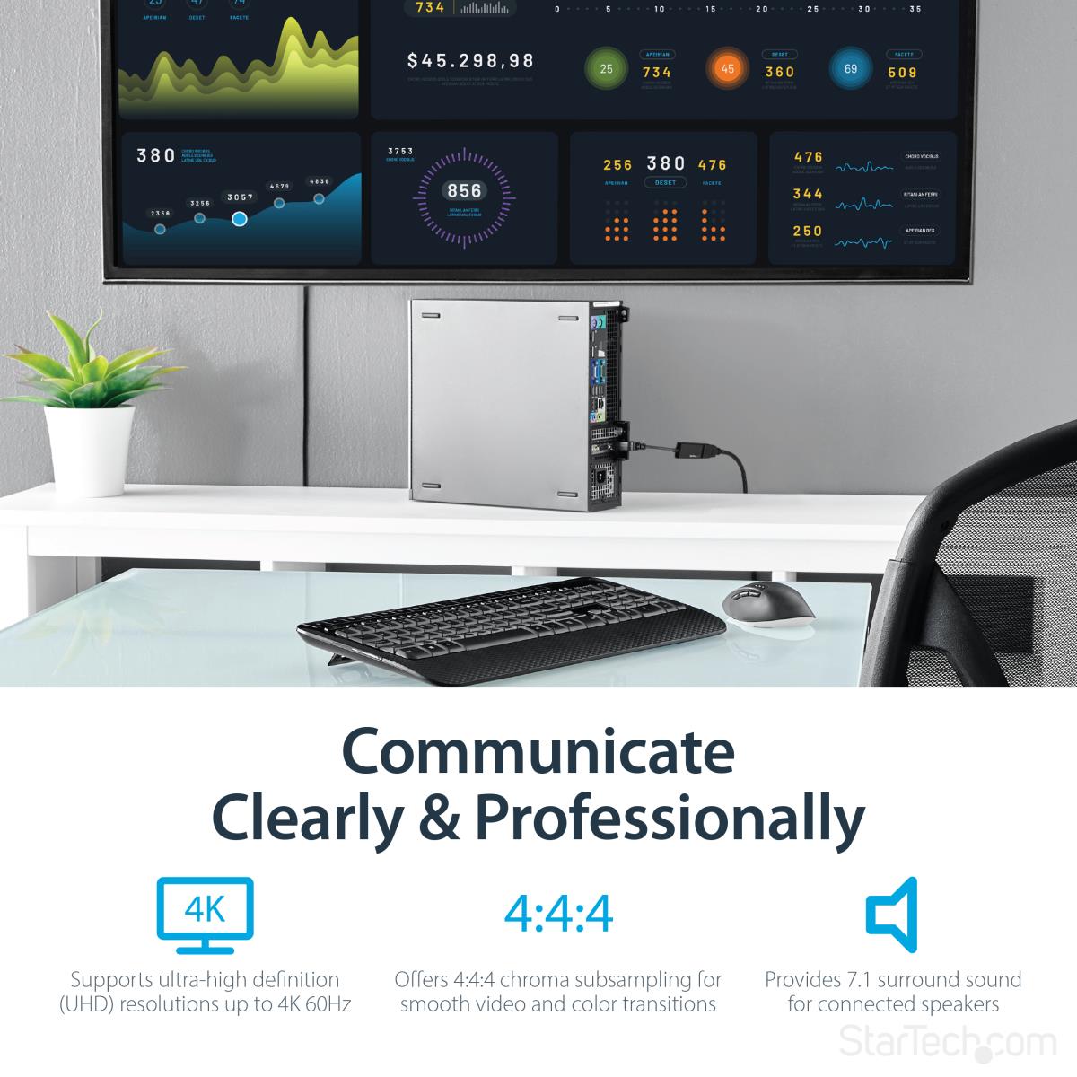 DisplayPort To Hdmi Convert 4k Uhd Dp To Hdmi Adapter - 4k 60hz