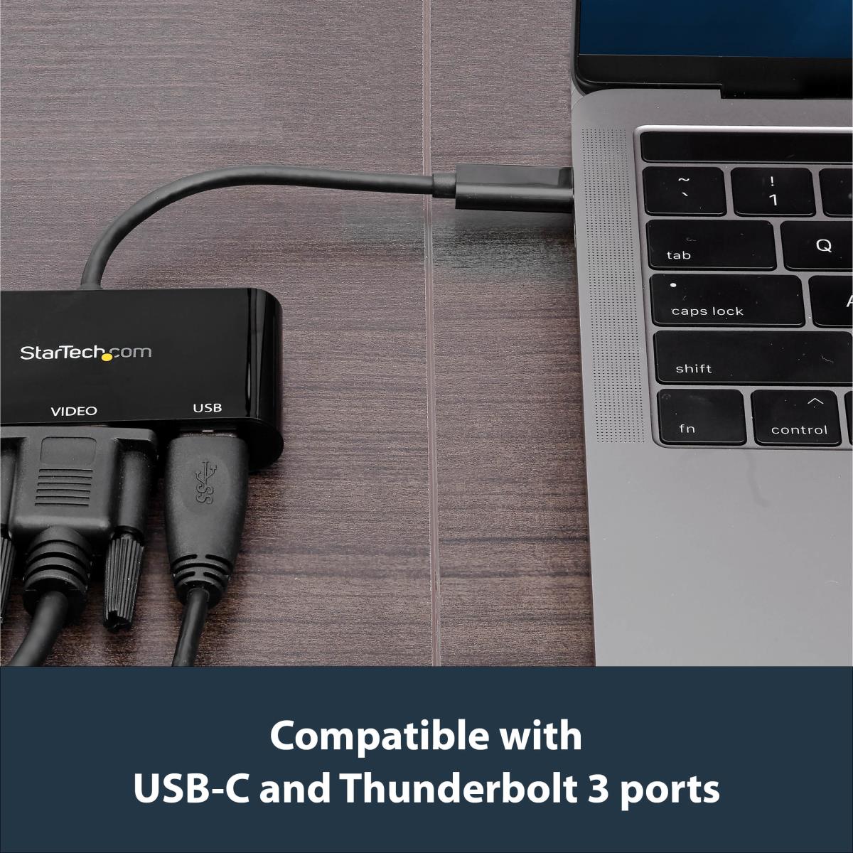 USB Type-c To Vga Adapter With Pd & USB Port - USB-c Adapter