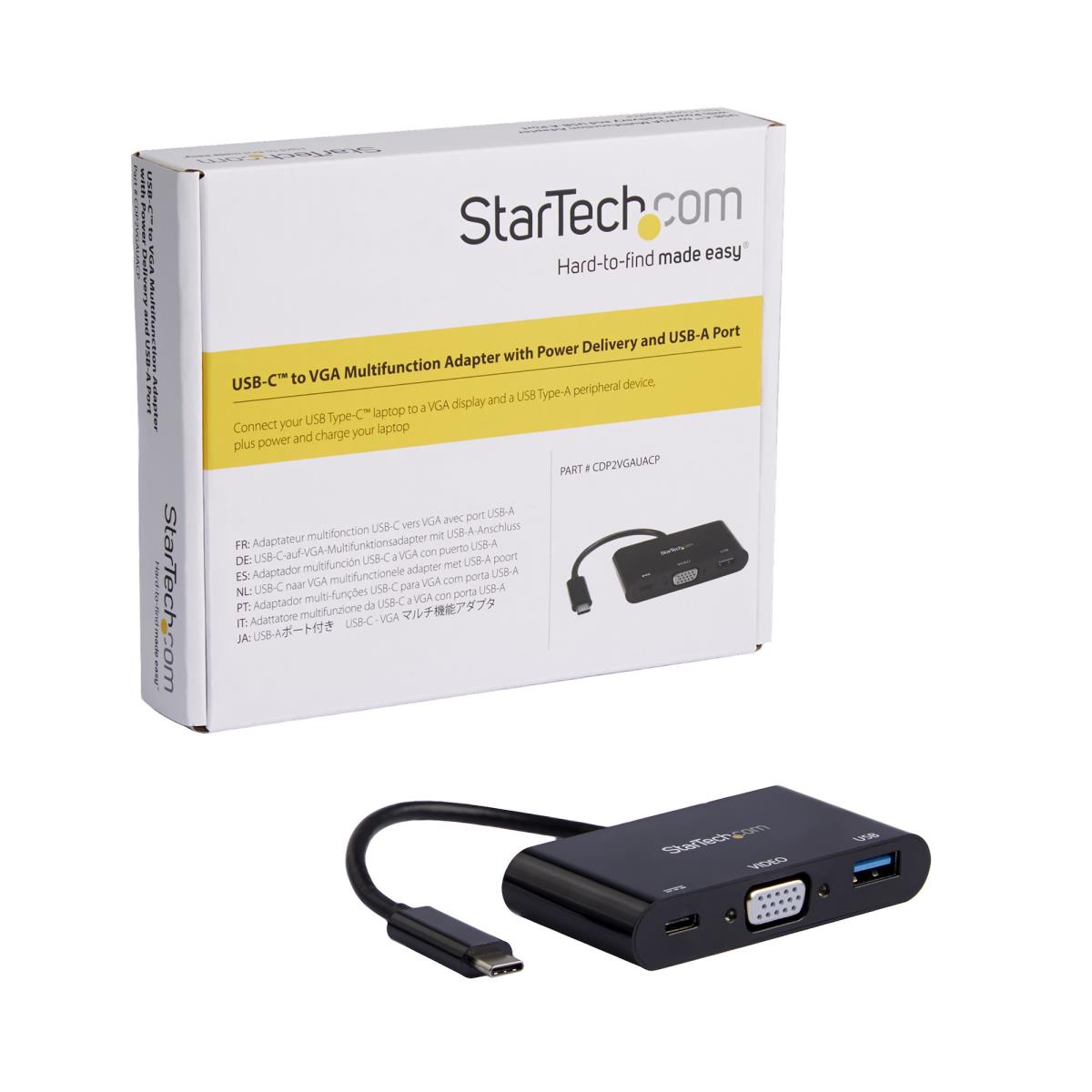 USB Type-c To Vga Adapter With Pd & USB Port - USB-c Adapter