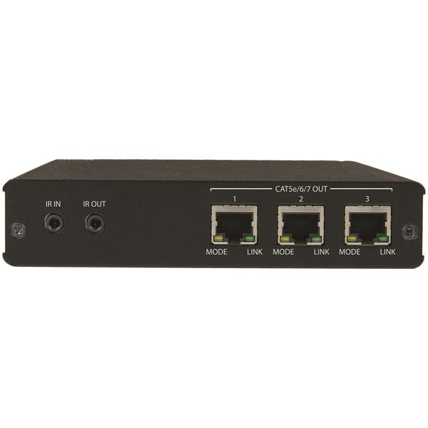 Hdbaset Extender Kit With 3 Receivers 3-port - 1x3 Hdmi Over Cat5 Splitter - Up To 4k