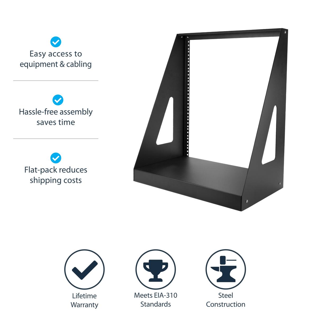 Open-frame Server Rack - 12u 2-post Heavy Duty Rack