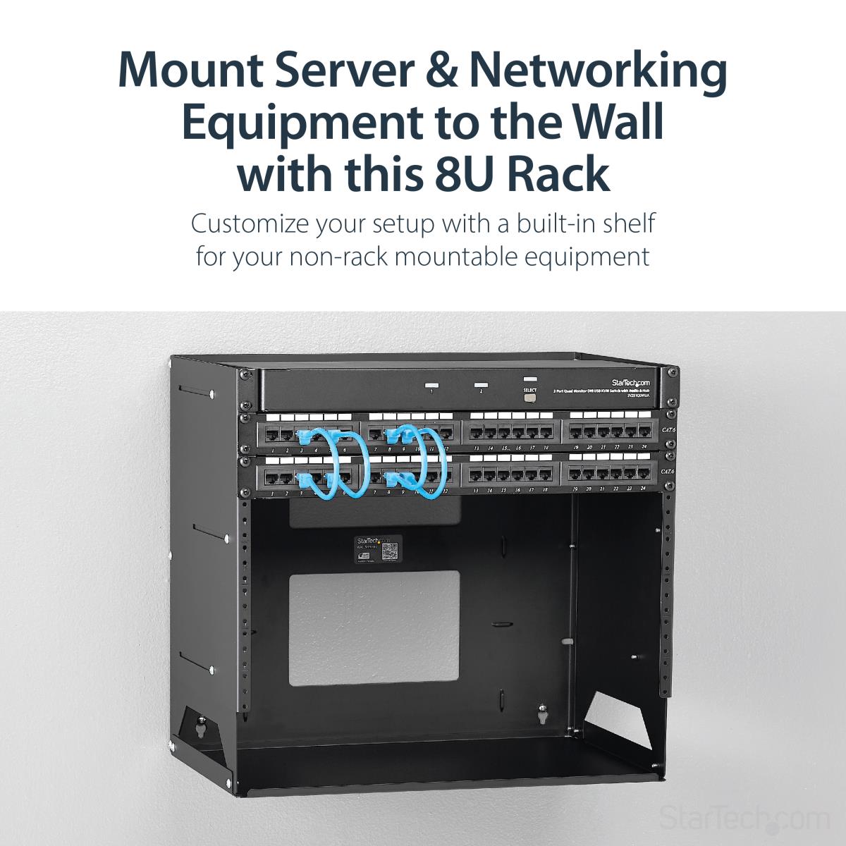 Wall-mountable Server Rack Wall Rack With Built-in Shelf 8u