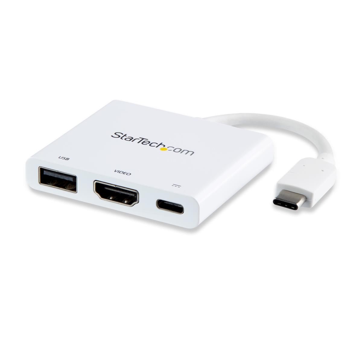 USB-c To 4k Hdmi Multifunction Adapter With Power Delivery And USB-a Port - White