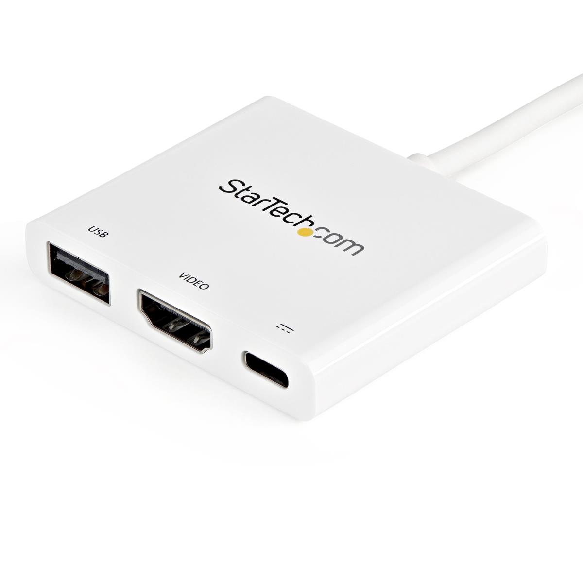 USB-c To 4k Hdmi Multifunction Adapter With Power Delivery And USB-a Port - White