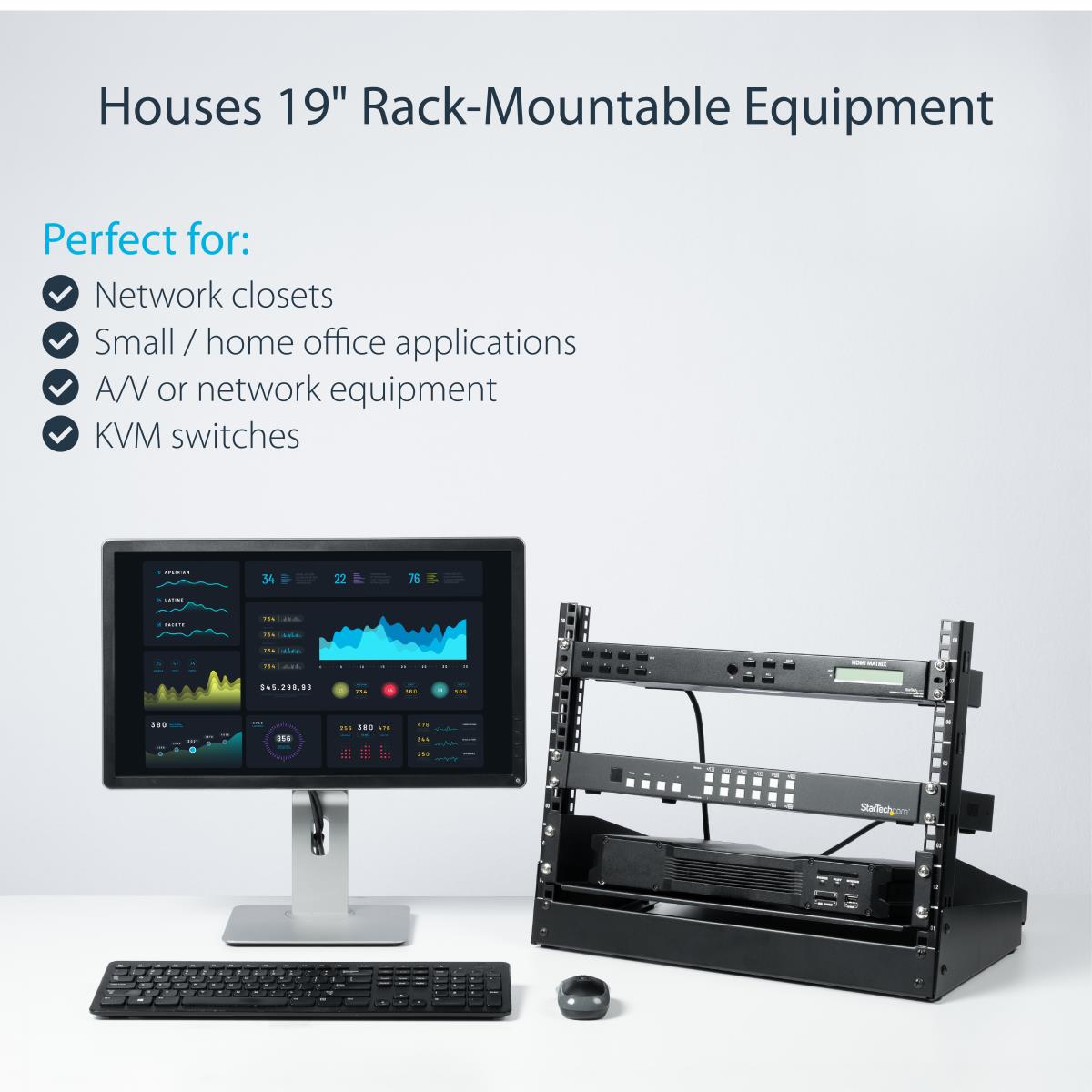 Desktop Rack 8u - 2-post Open Frame Rack