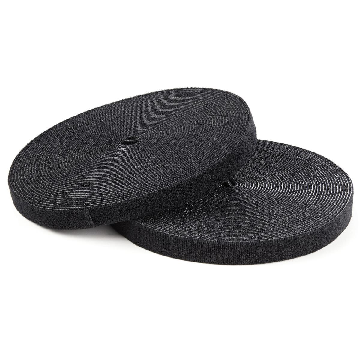 Hook & Loop Self Gripping Cable Straps - Black - 30.50m Roll