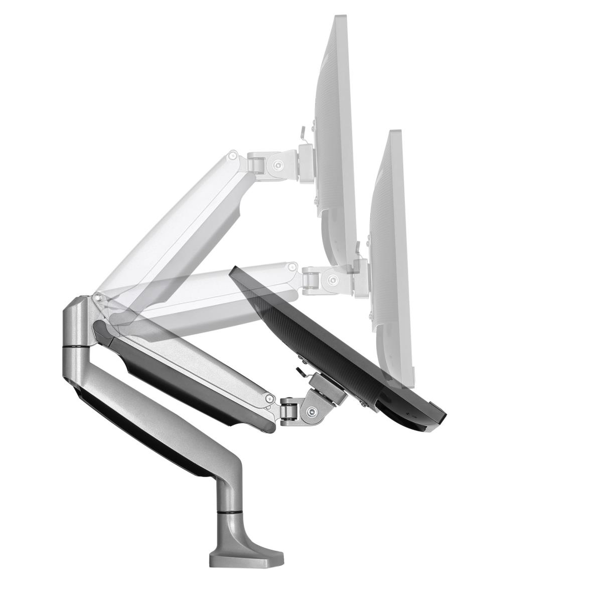 Monitor Mount - Desk - 1 Monitor - Full Motion - Up To 32in - Silver