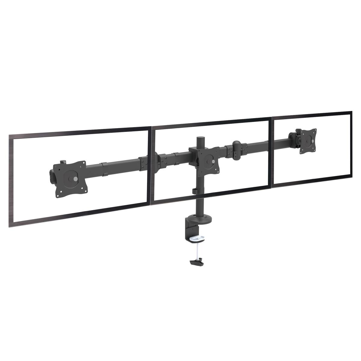 Triple-monitor Mount - Steel - Articulating Arms-height Adjust