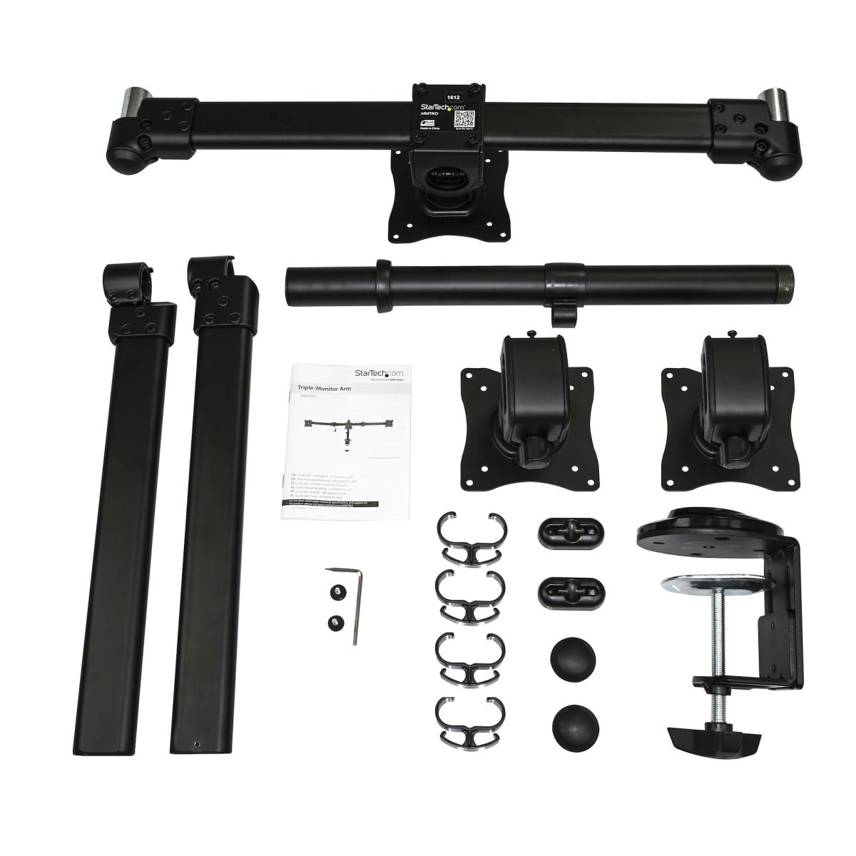 Triple-monitor Mount - Steel - Articulating Arms-height Adjust