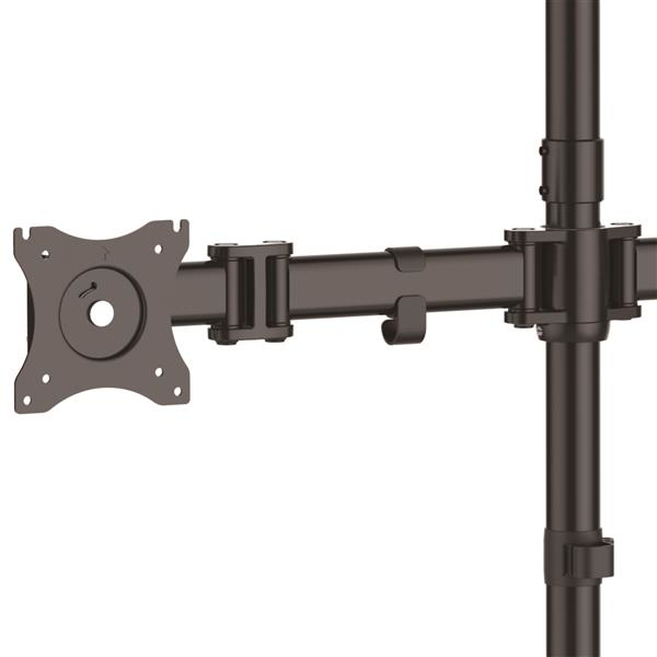Quad-monitor Stand For Up To 27in Monitors - Steel - Adjustable