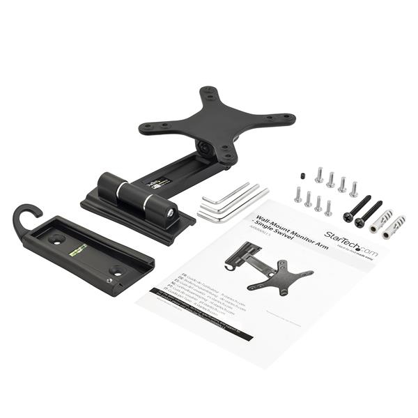 Wall Mount Monitor Arm - For Up To 27in Monitor/tv-single Swivel