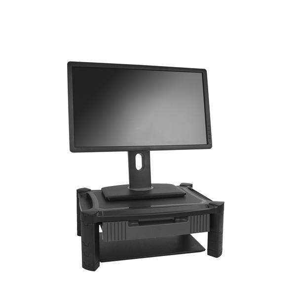 Computer Monitor Riser Stand With Drawer - Height Adjustable