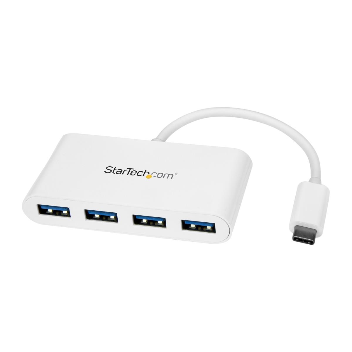 USB-c Hub - USB-c To 4x USB-a - 4port Bus Powered USB 3.0 Hub White