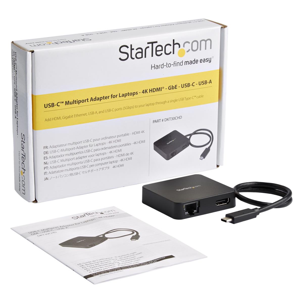 USB-c Multiport Adapter - With 4k Hdmi Gbe USB-c USB-a Ports