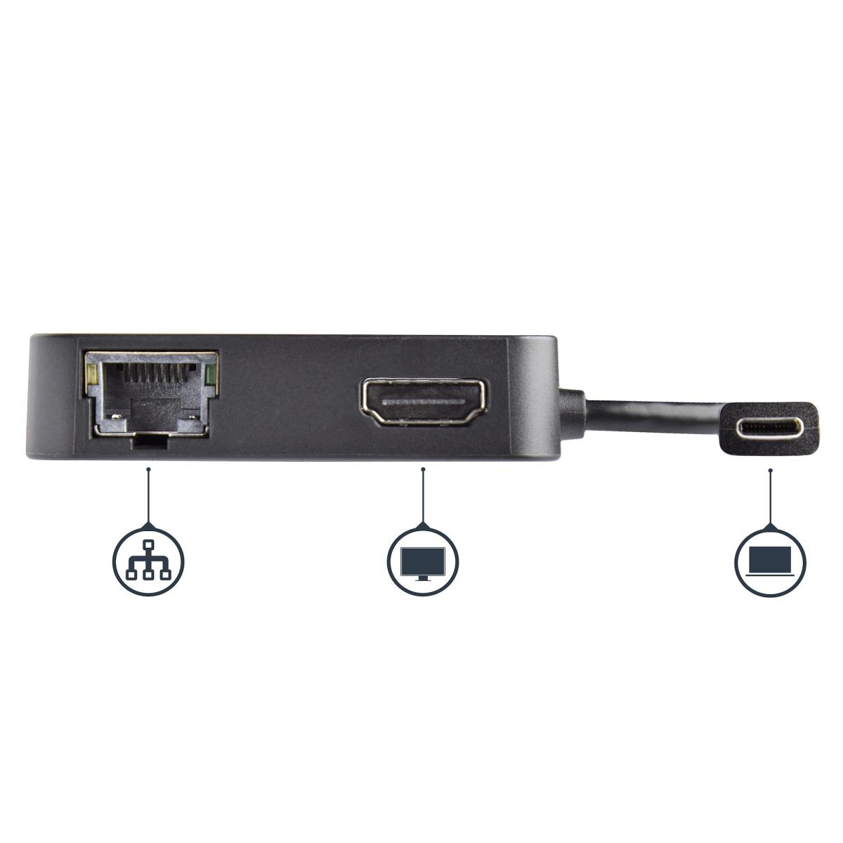 USB-c Multiport Adapter - With 4k Hdmi Gbe USB-c USB-a Ports