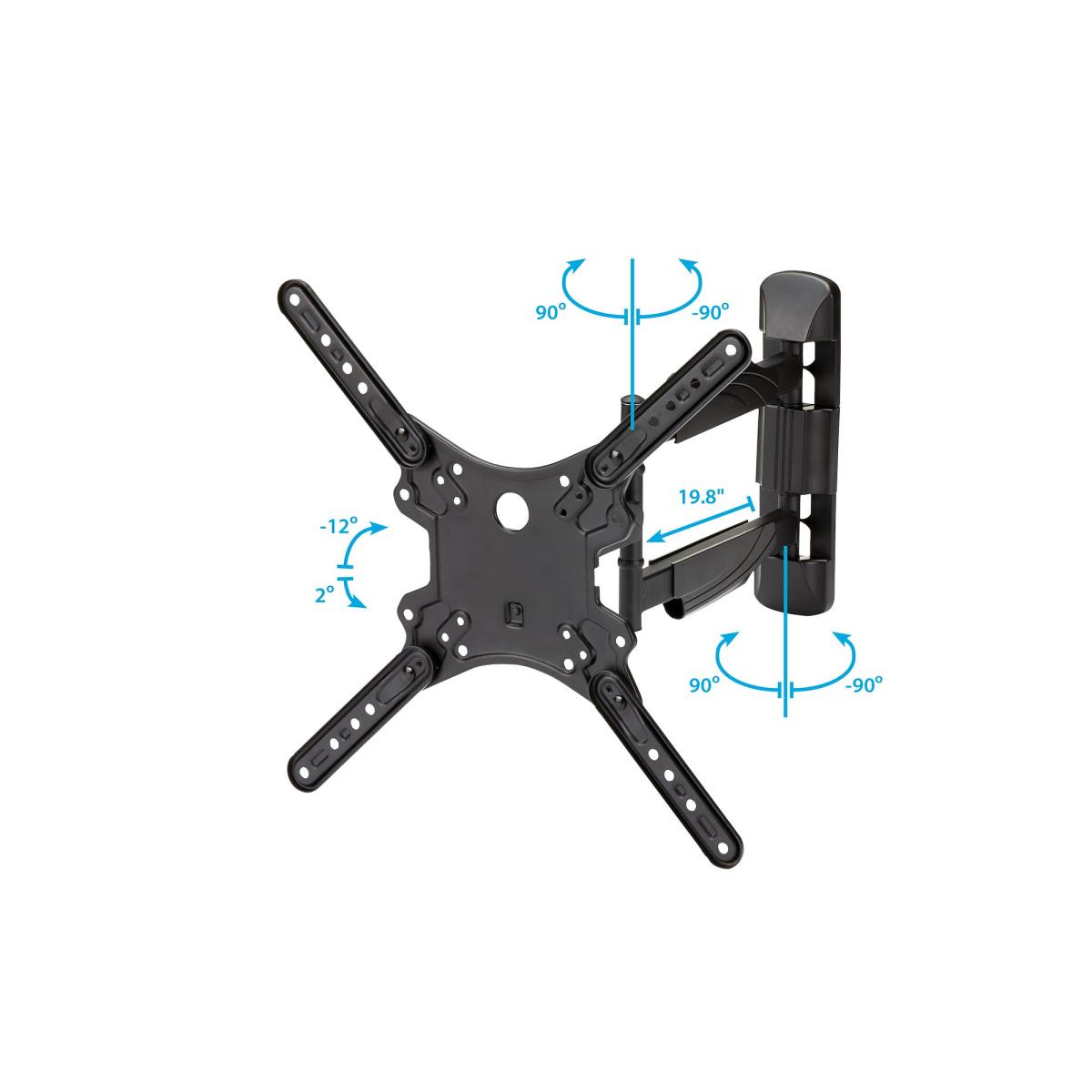 Full Motion Tv Wall Mount - For Vesa Mount Tvs 2in To 5in-steel