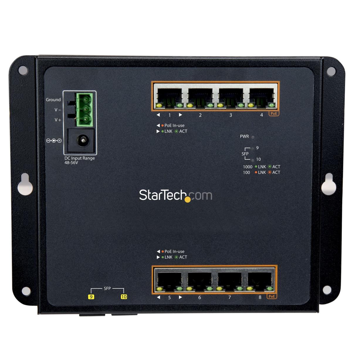 Gigabit Ethernet Switch 8-port Poe+ Plus 2 Sfp Ports-8-port Managed Switch
