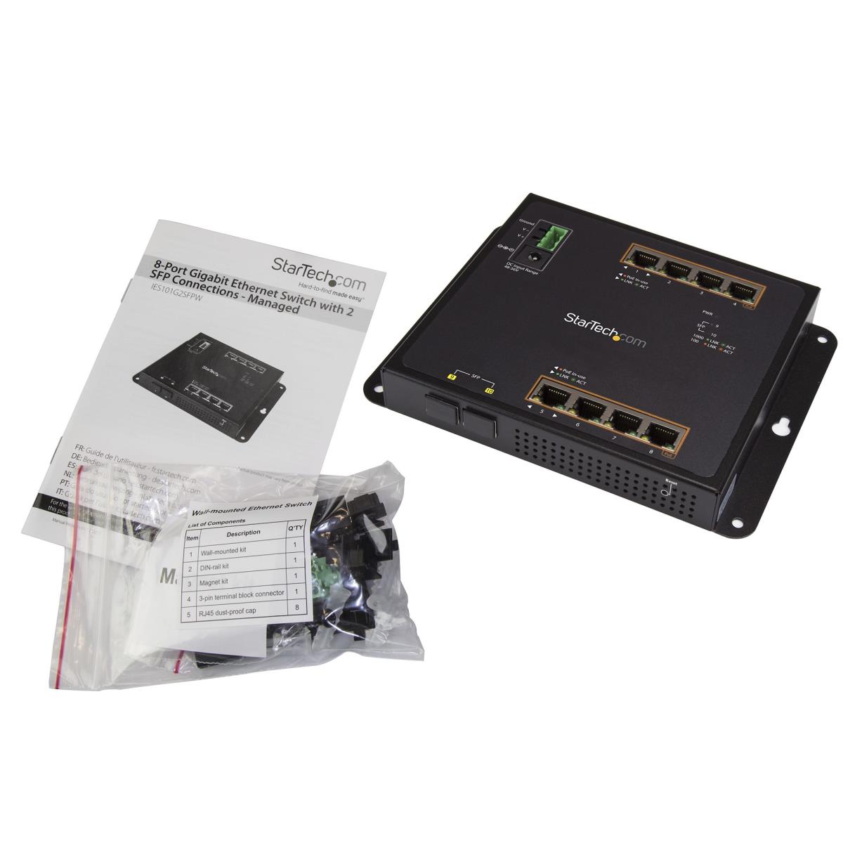 Gigabit Ethernet Switch 8-port Poe+ Plus 2 Sfp Ports-8-port Managed Switch