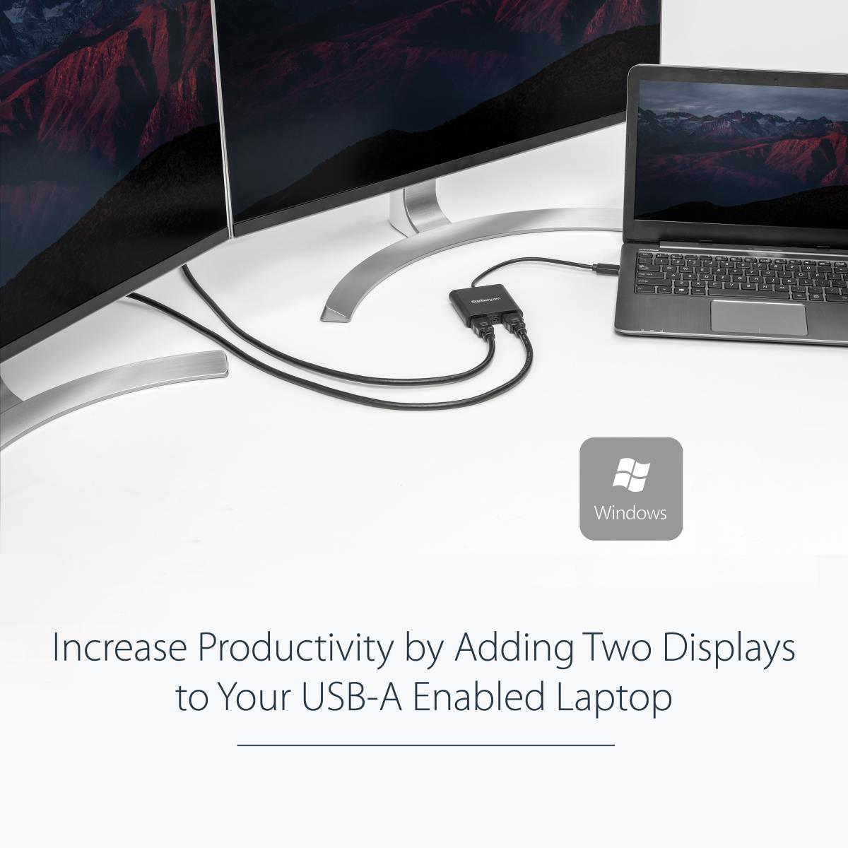 USB To Dual Hdmi Adapter - 4k