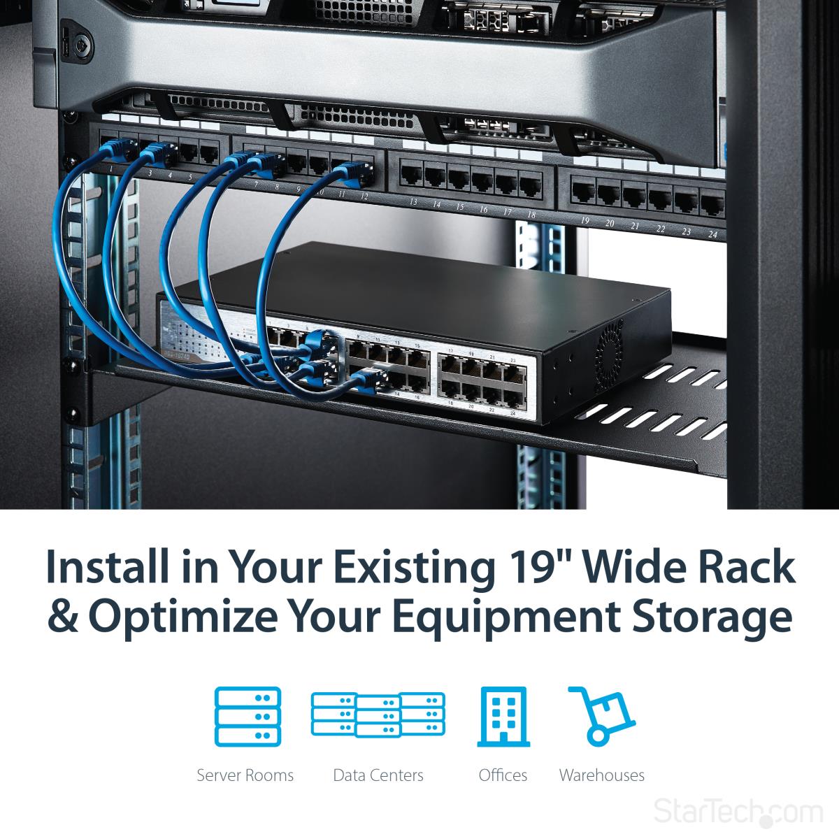 1u Vented Rack Shelf - 10 In 254 Mm Deep 1u Shelf - Vented