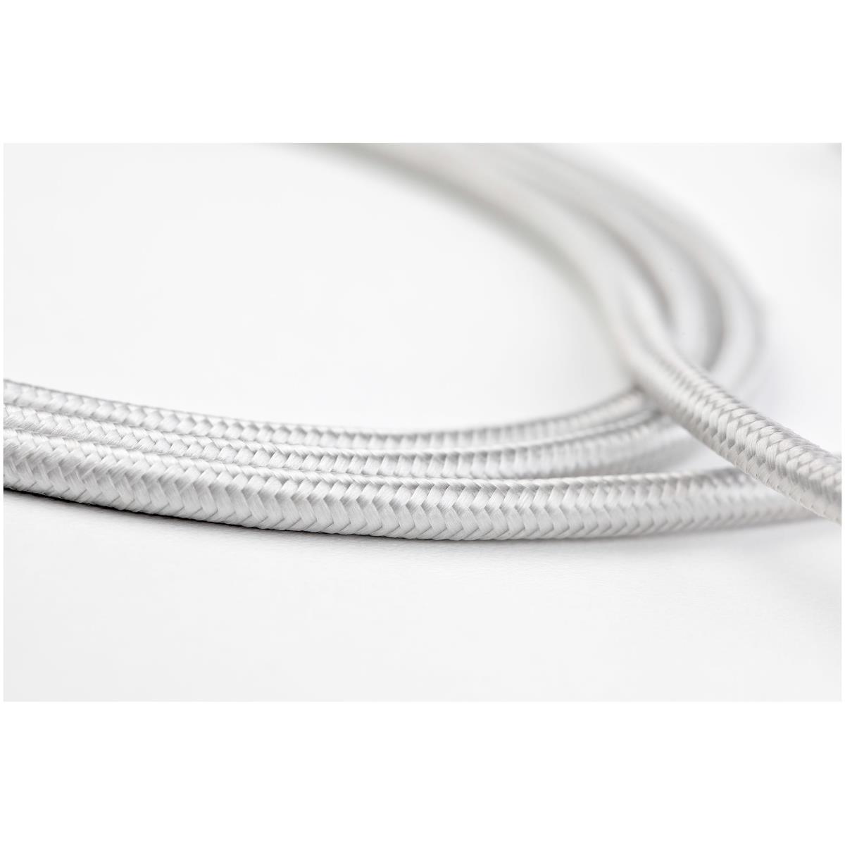 Braided Multi-charger Cable - USB-a To Lightning/ USB-c/micro-b - Silver Grey - 1m
