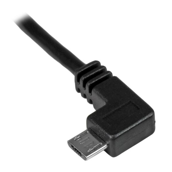 Left Angle Micro USB Charge & Sync Cable - 24 Awg 0.5m