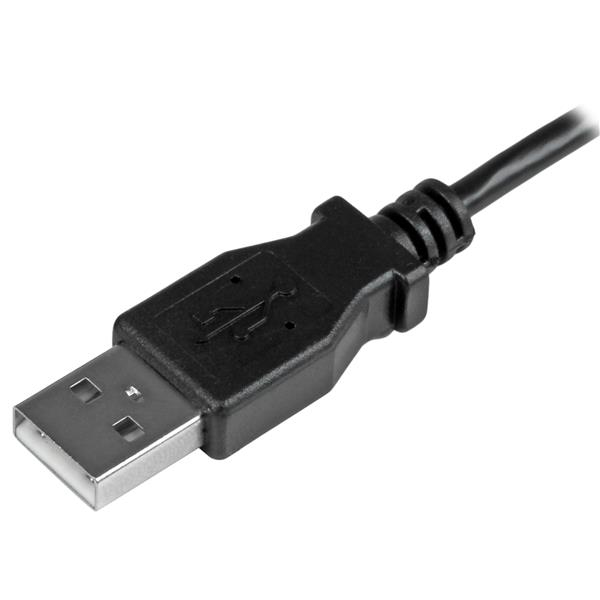 Left Angle Micro USB Charge & Sync Cable - 24 Awg 0.5m