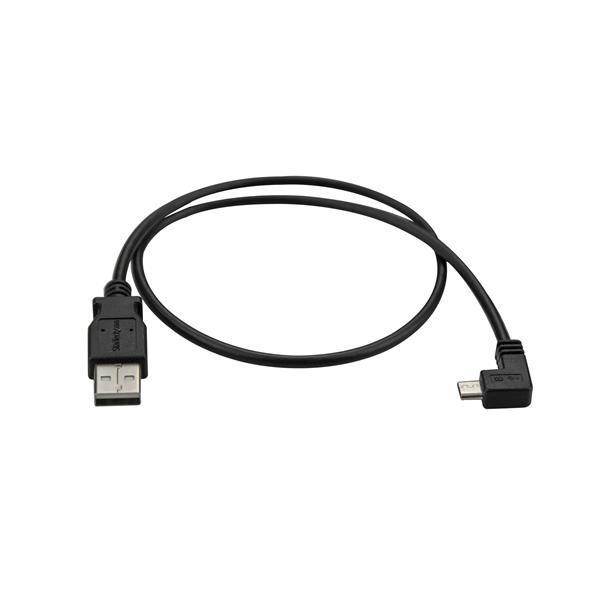 Right Angle Micro USB Charge & Sync Cable - 24 Awg 0.5m