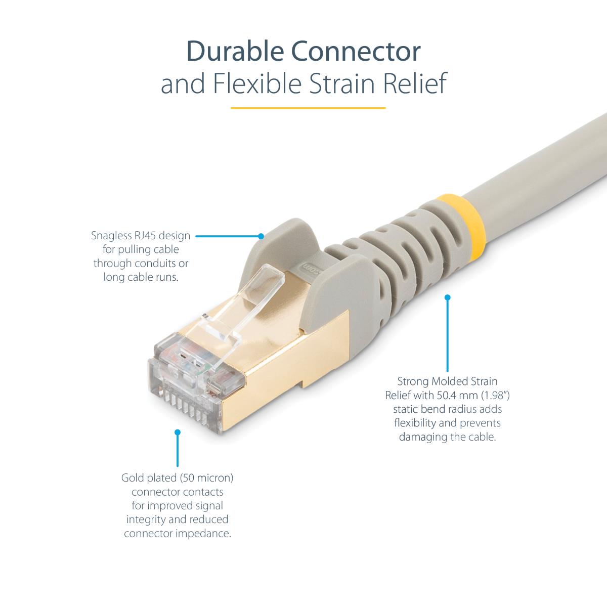 Patch Cable - CAT6a - STP - 1m - Grey