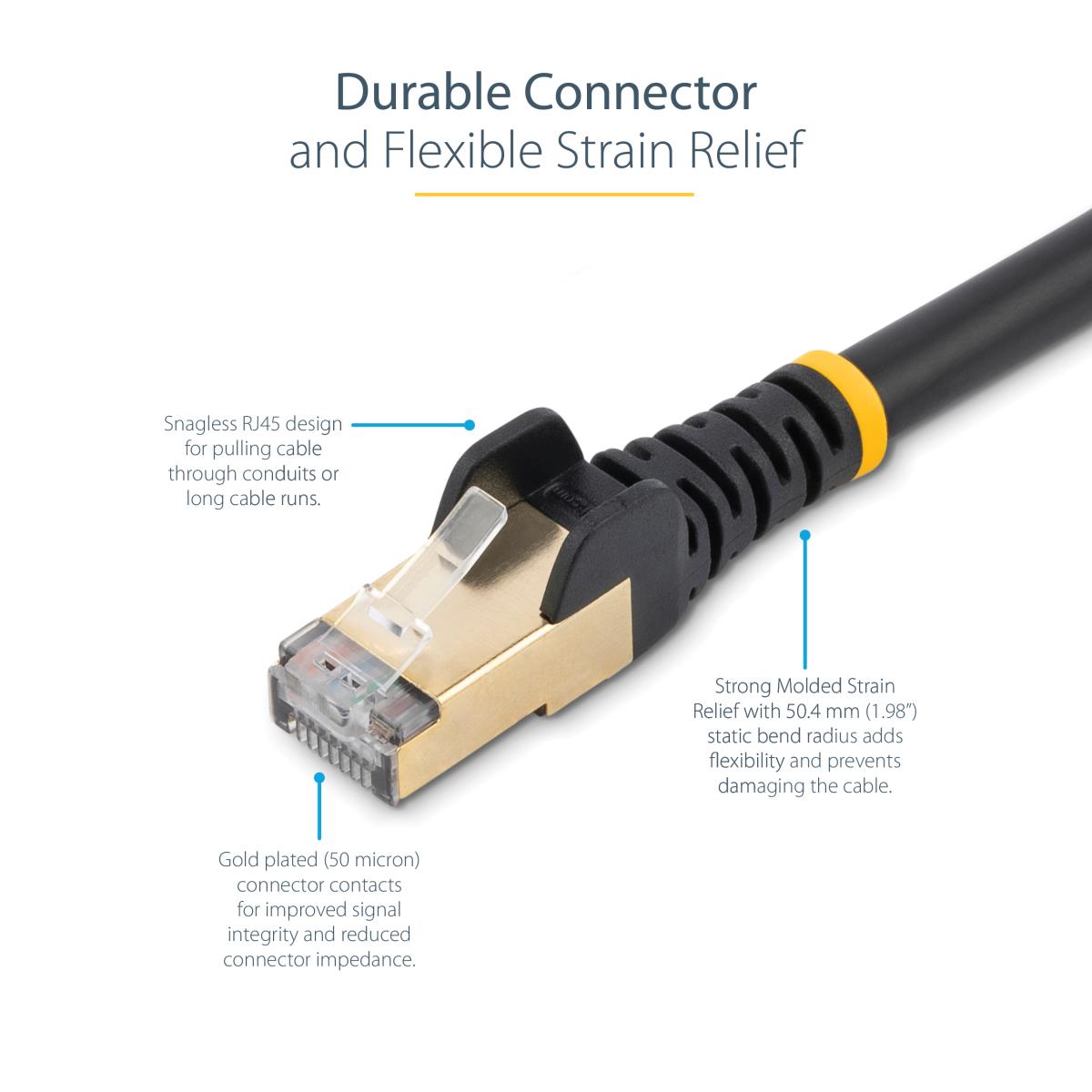Patch Cable - CAT6a - Stp - 50cm - Black