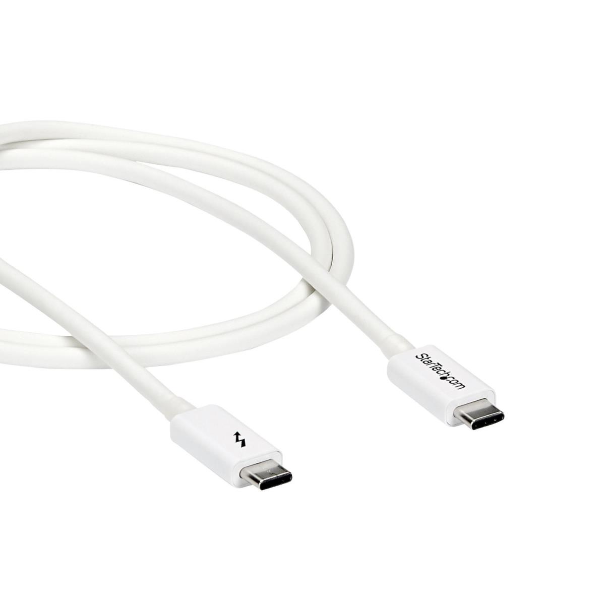 Thunderbolt 3 USB C Cable 20gbps - White 1m