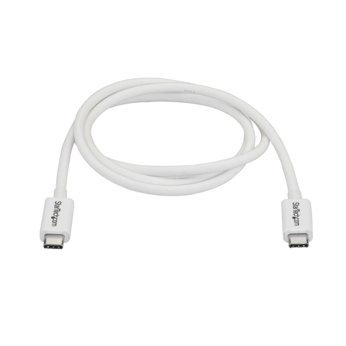 Thunderbolt 3 USB C Cable 20gbps - White 1m