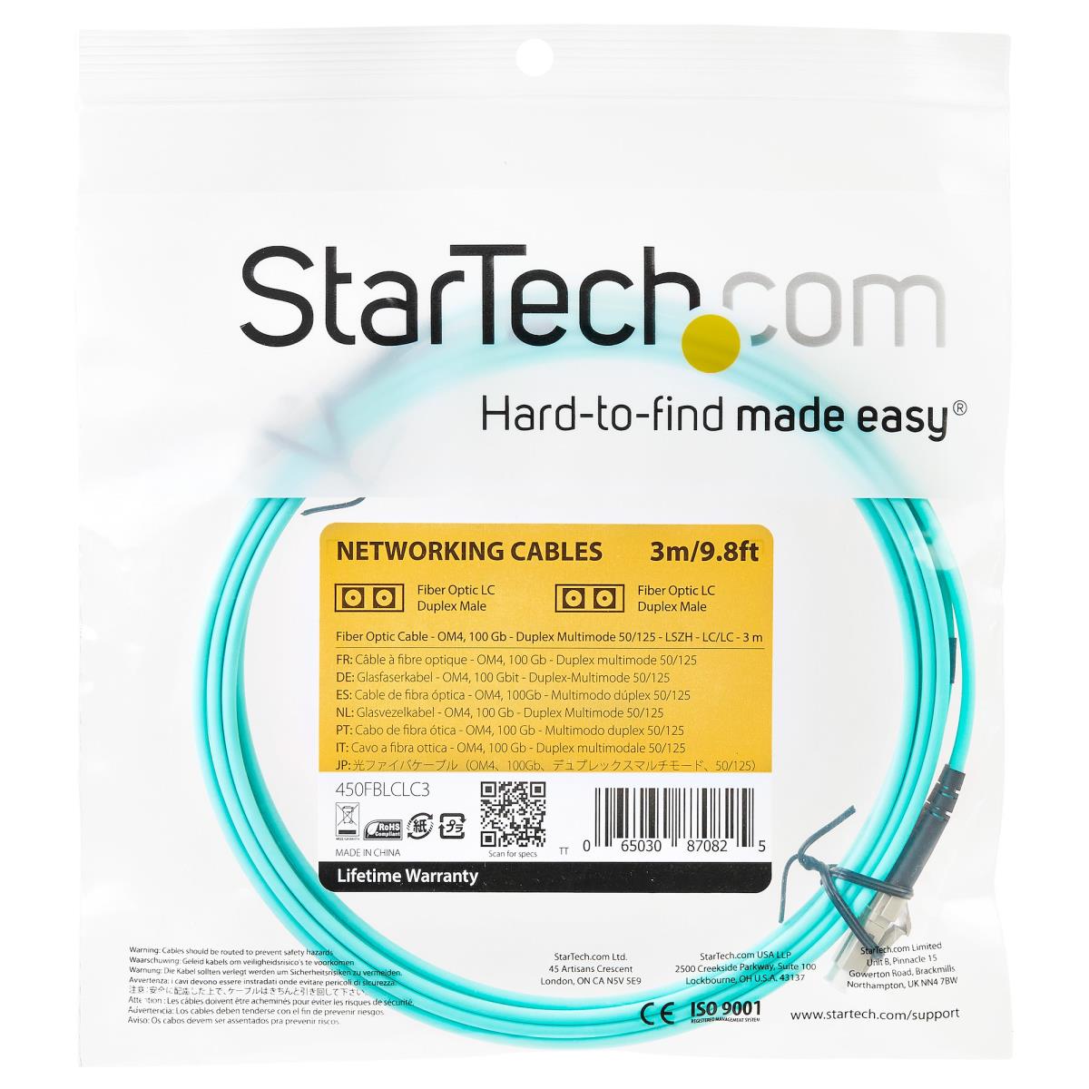 Om4 Fiber Optic Cable 101 GB 50/125 Lszh-lc/lc- Multimode Duplex 3m