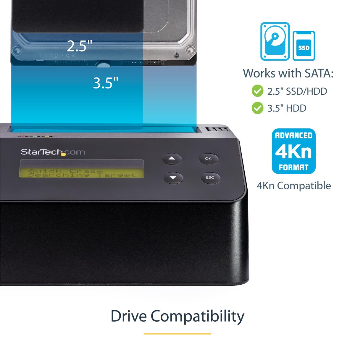 Docking Station - Hard Drive Eraser Standalone W/ 4kn Support
