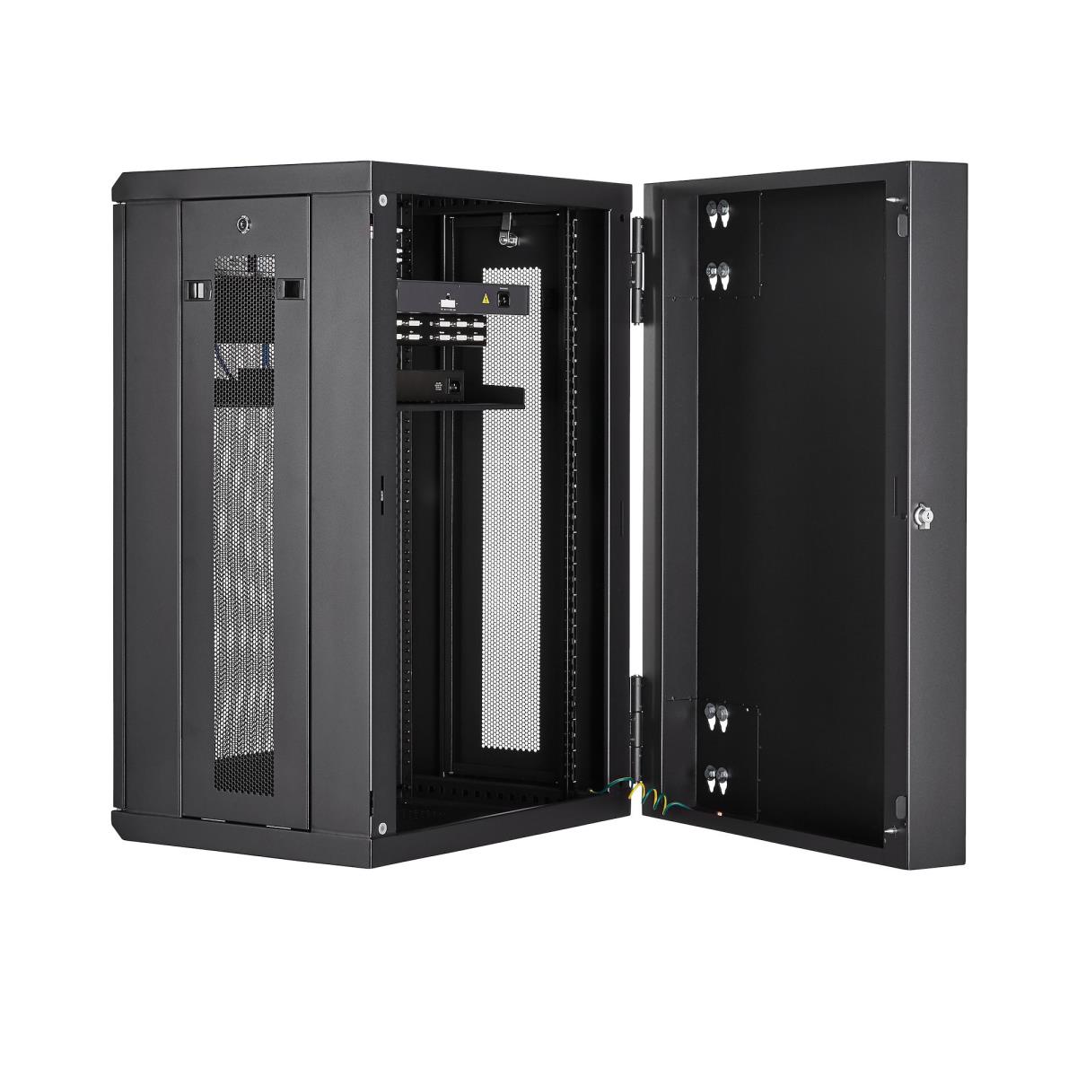 Server Rack Enclosure With Hinge 18u - Wall Mount Network Rack