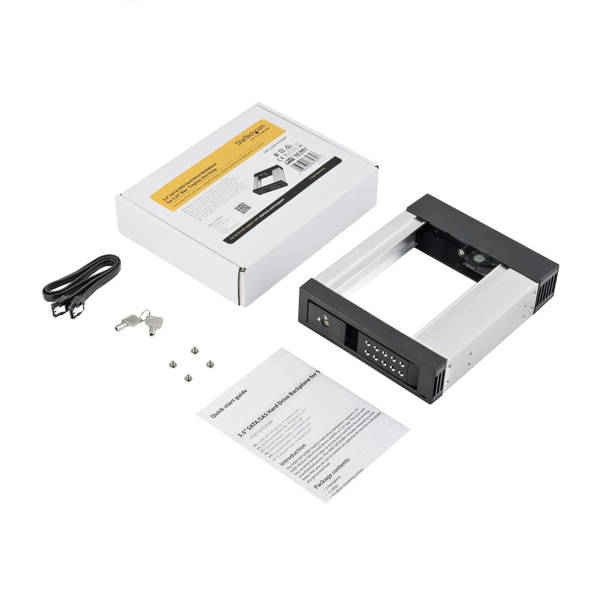 Hard Drive Hot Swap Bay 5.25in To 3.5in - For 3.5in Sata/SAS - Trayless