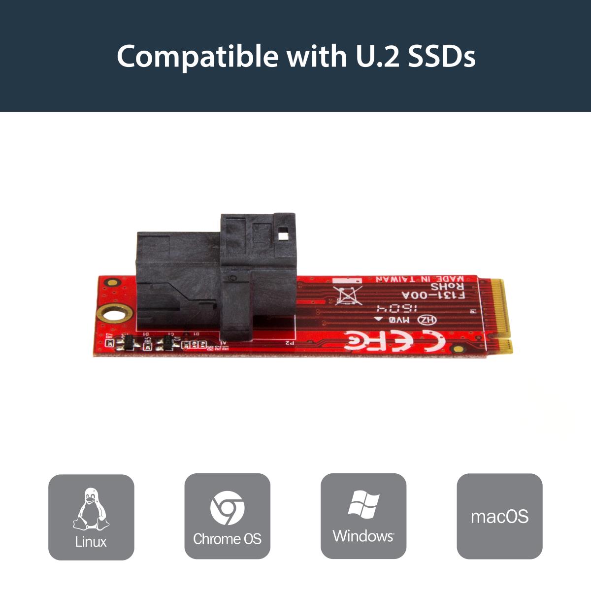 U.2 (sff-8643) To M.2 Pci-e 3.0 X4 Host Adapter Card For 2.5in U.2 Nvme SSD