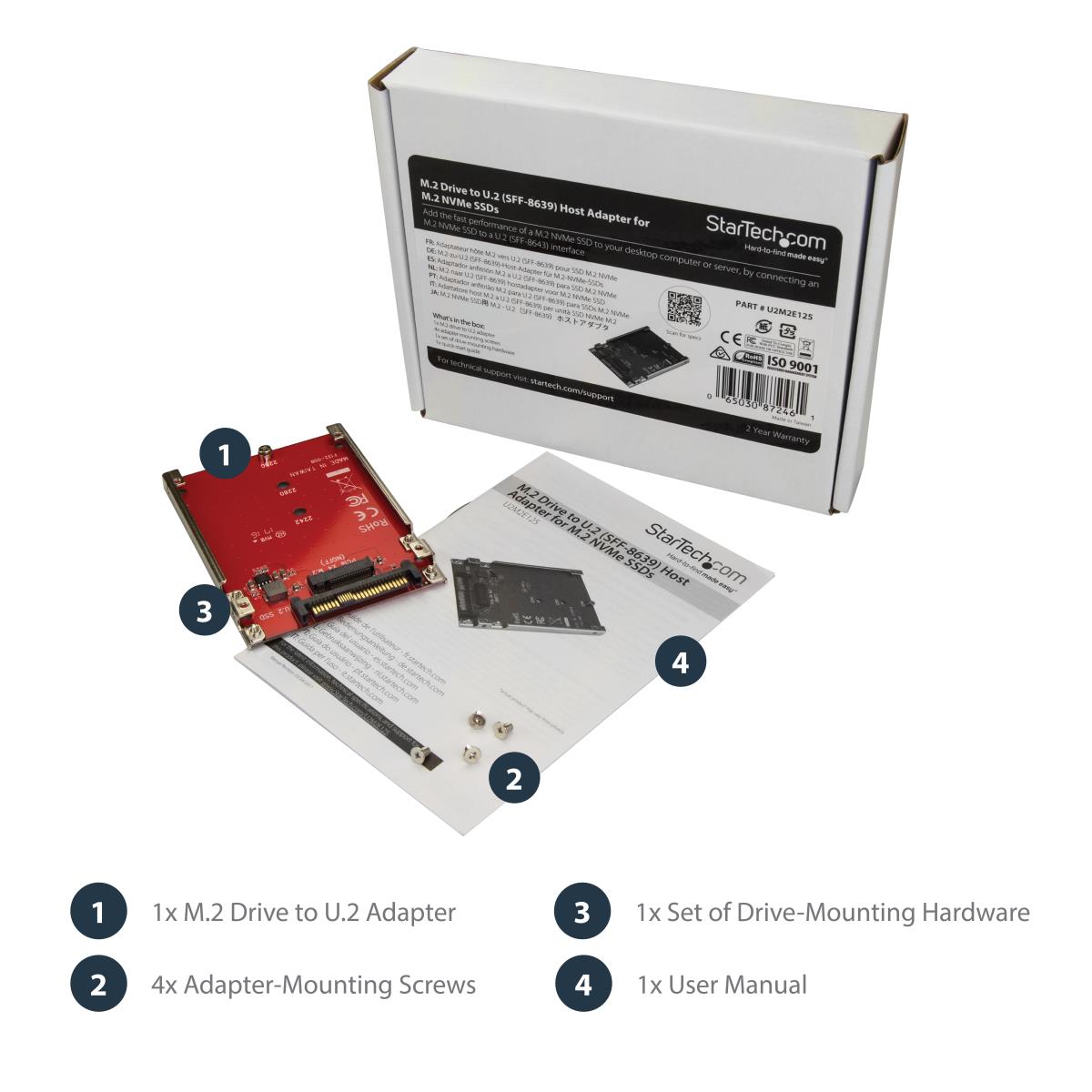 M.2 To U.2 (sff-8639) Adapter For M.2 Pci-e Nvme SSDs
