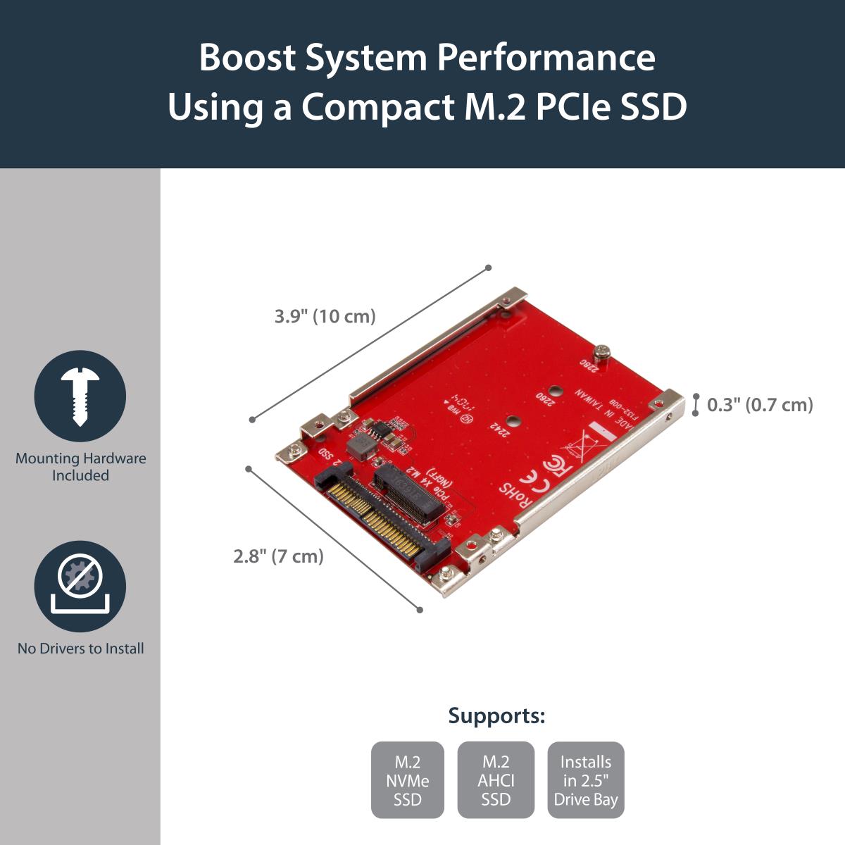 M.2 To U.2 (sff-8639) Adapter For M.2 Pci-e Nvme SSDs