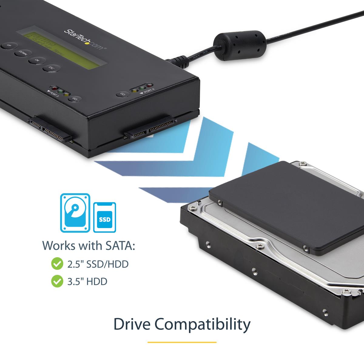 Hard Drive Eraser For 63.5 Or 88.9 Mm. SATA Drives - 4-bay