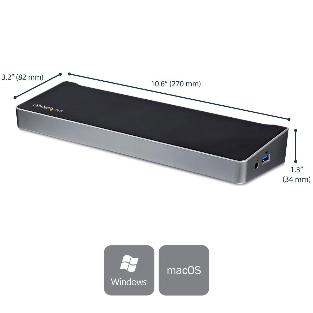 Docking Station - Triple Monitor 4k USB-c With 5x USB 3.0 Ports