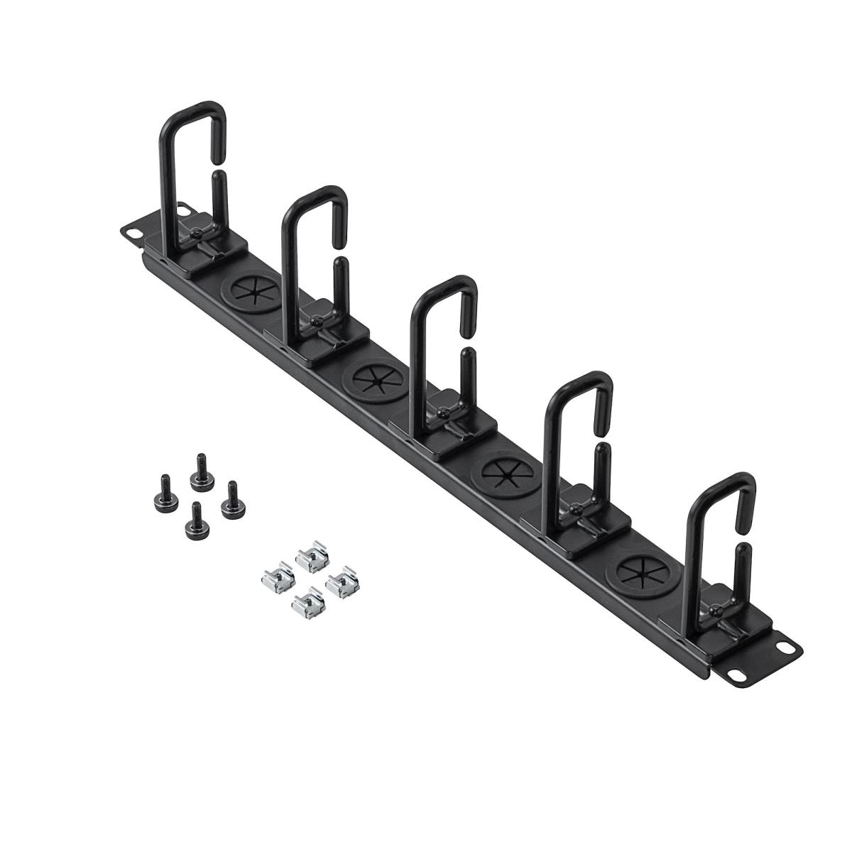 Cable Manager - Cable Organizer D-ring Hooks - Holes - 1u