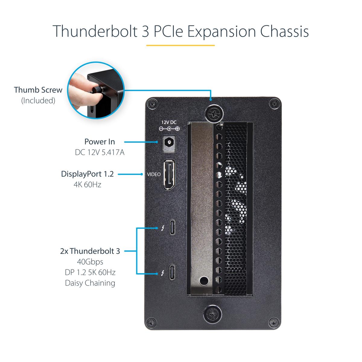 Thunderbolt 3 To Pci-e Enclosure With DisplayPort - Pci-e X16
