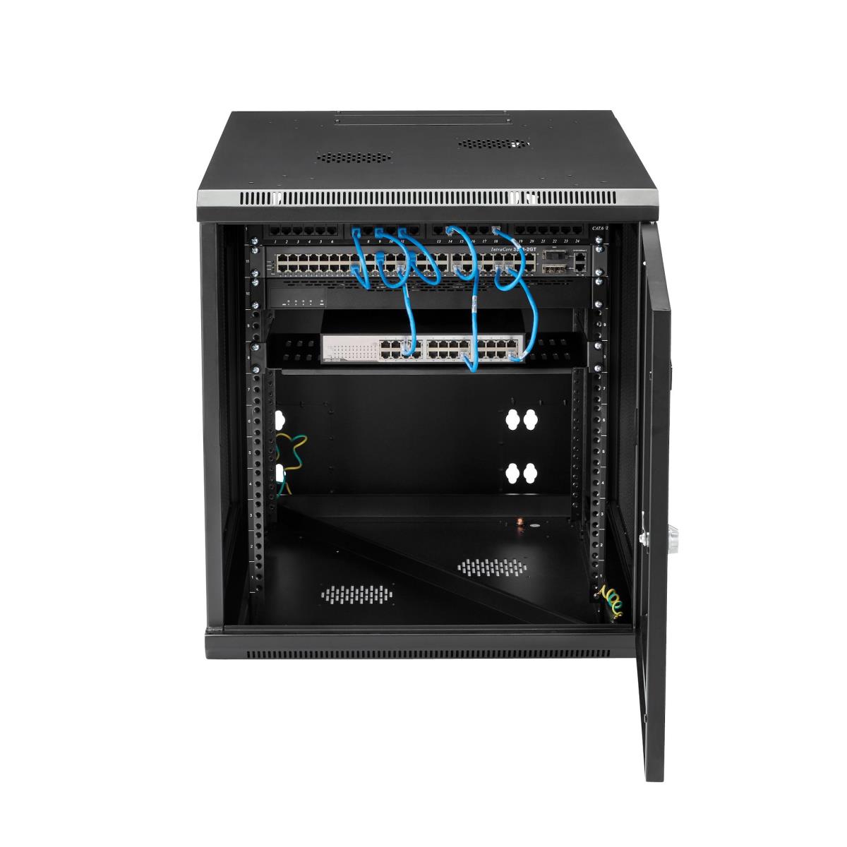 Server Rack Enclosure With Hinge 12u - Wall Mount Network Rack