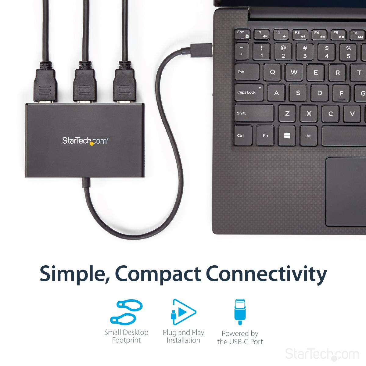 USB C To Hdmi Multi-monitor Adapter - 3-port Mst Hub