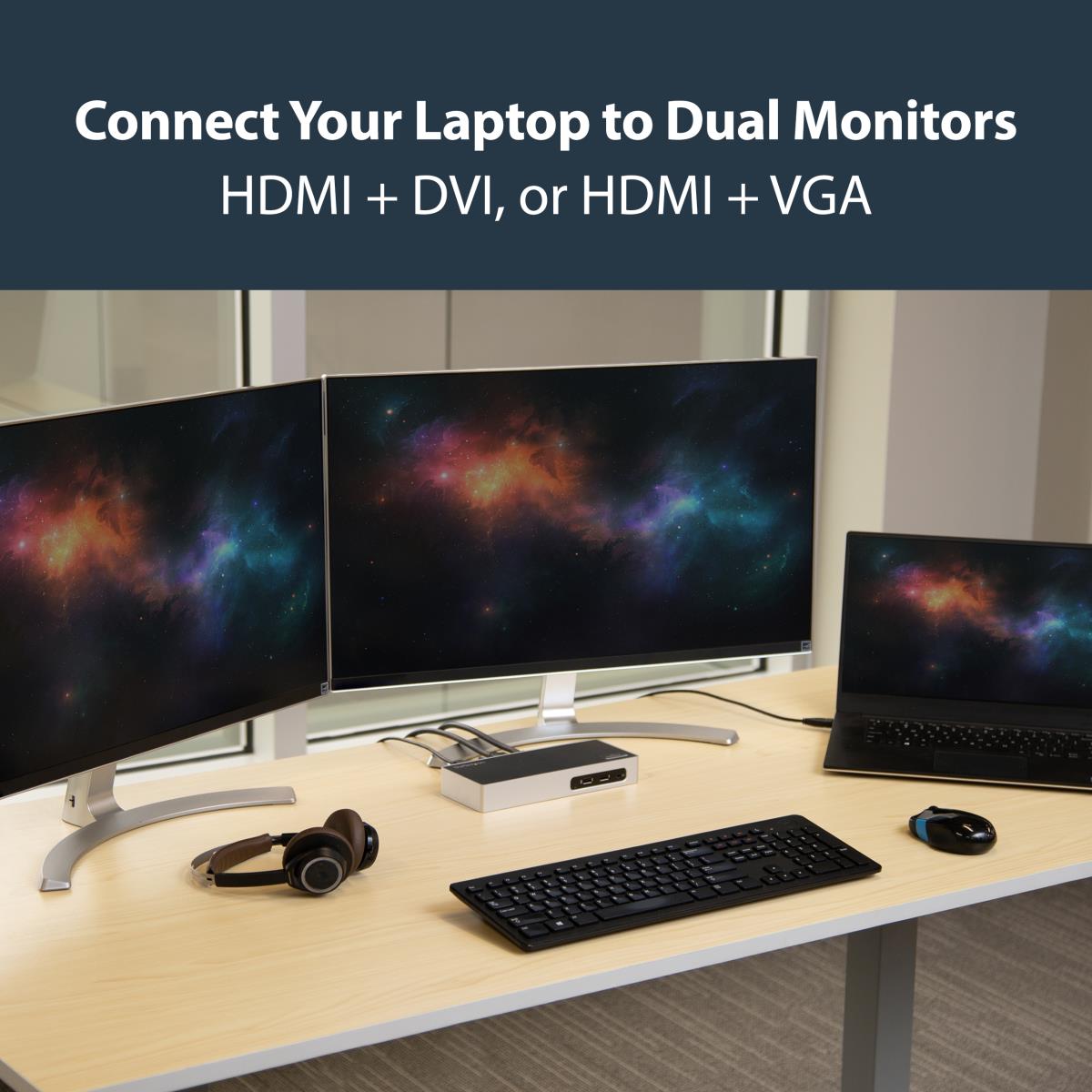 Docking Station - Dual Monitor Hdmi And DVI / Vga - USB 3.0