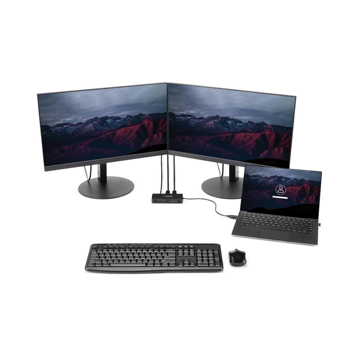 Mini Docking Station - USB To Dual DisplayPort With Gbe Lan - Dual 4k 60 Hz