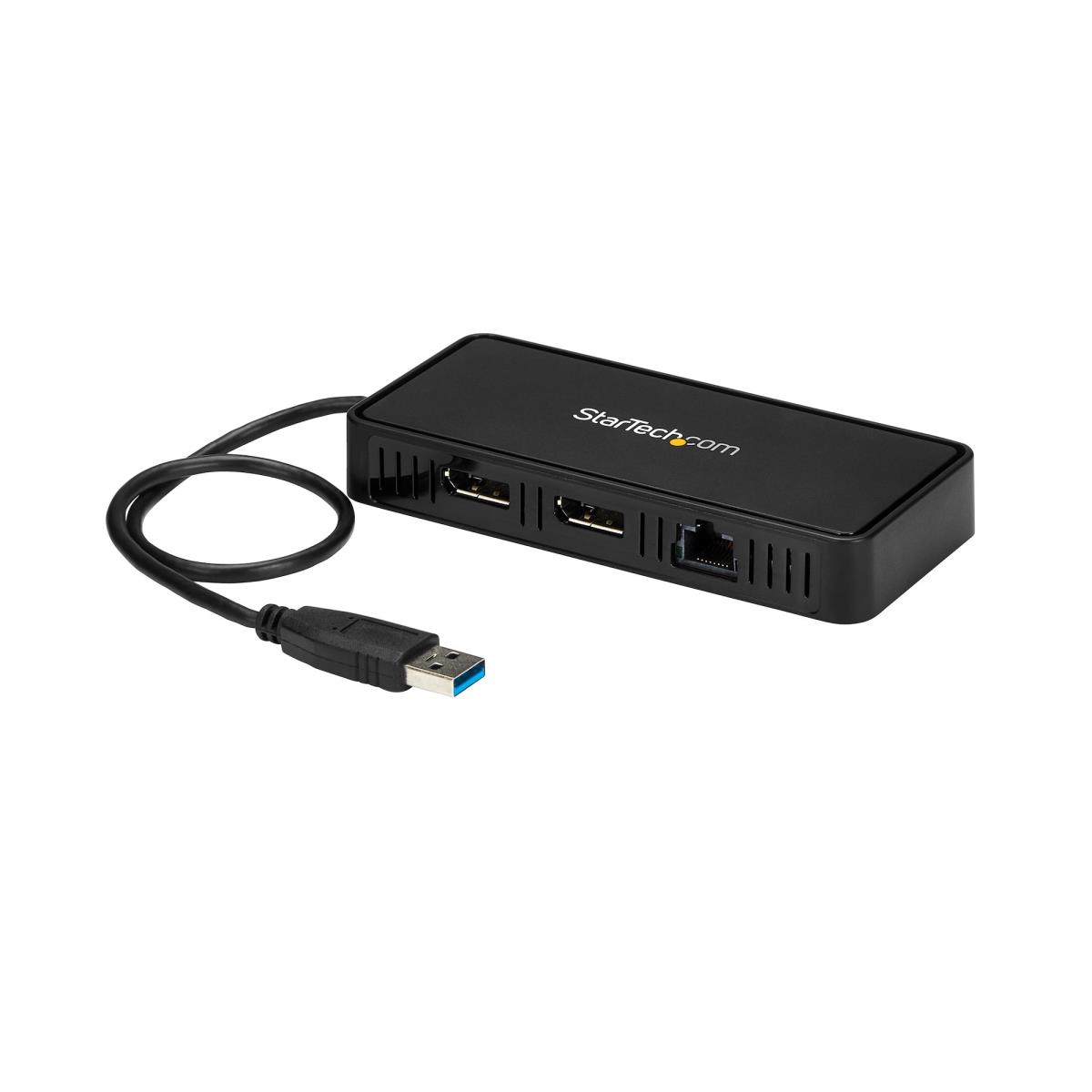 Mini Docking Station - USB To Dual DisplayPort With Gbe Lan - Dual 4k 60 Hz